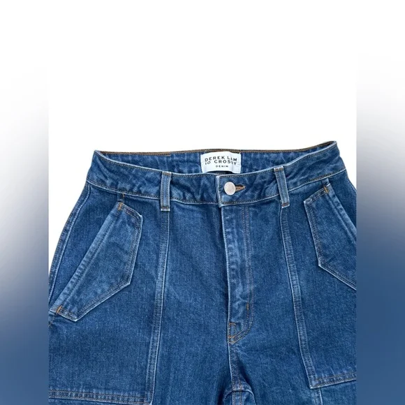 10 Crosby Derek Lam Blue Dark Wash Ankle Cropped Jeans - Picture 7 of 12